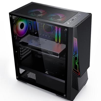 Ohišje MS ARMOR V305 gaming, MIDI, ATX, window, črno, bez napajalnika