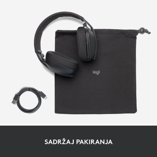Slušalice LOGITECH Zone Vibe 100, bežične, BT, crne