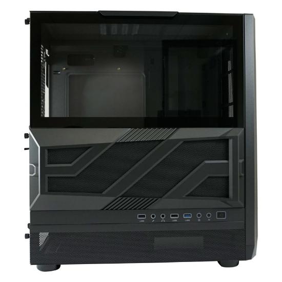 Ohišje LC POWER 900B Lumaxx Gloom ARGB, MIDI, ATX, črno, 7 ventilatora, bez napajalnika