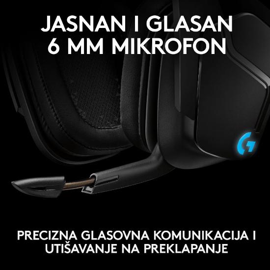 Slušalice LOGITECH Gaming Lightsync G935, 7.1, bežične, crne