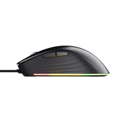 Miška TRUST GXT 924 Ybar+, RGB, optički, 25600dpi, črni