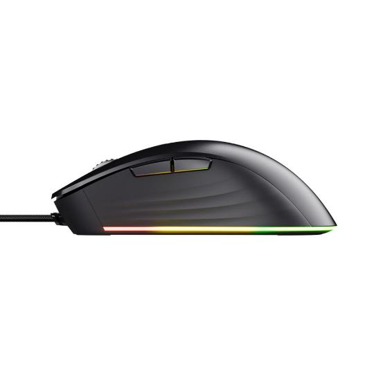 Miška TRUST GXT 924 Ybar+, RGB, optički, 25600dpi, črni