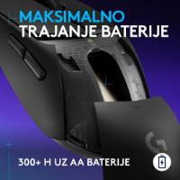 Miška LOGITECH G309 Lightspeed, optički, bežični, 25600dpi, črni