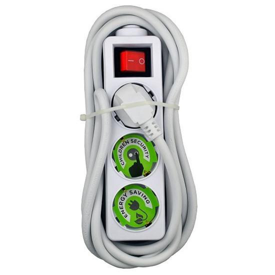 Naponska letva MAXPOWER HS-DB GB03K, 3 utičnice, 1.5m, bijela