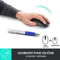 Miška LOGITECH M190, optički, bežični, 1000dpi, črni