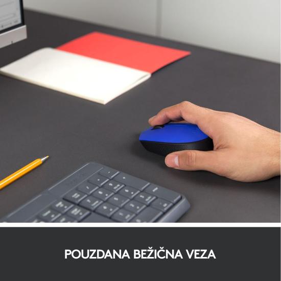 Miška LOGITECH M171, optički, bežični, modri
