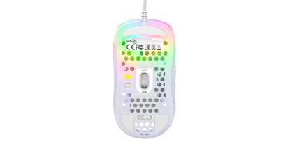 Miška XTRFY MZ1 - ZY'S Rail RGB, optički, 16000dpi, beli, USB