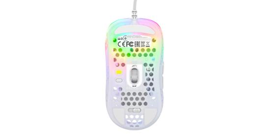 Miška XTRFY MZ1 - ZY'S Rail RGB, optički, 16000dpi, beli, USB