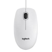 Miška LOGITECH B100, OEM, optički, beli, USB
