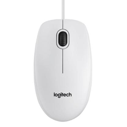 Miška LOGITECH B100, OEM, optički, beli, USB