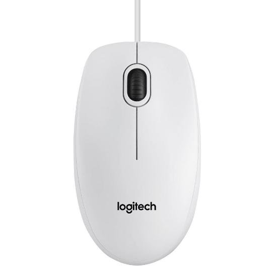 Miška LOGITECH B100, OEM, optički, beli, USB