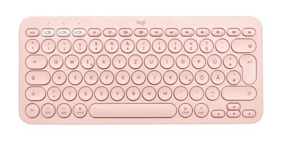 Tipkovnica LOGITECH K380, BT, kompaktna, za Mac, roza