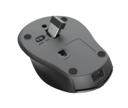 Miška TRUST Zaya Rechargeable, optički, 1600dpi, bežični, sivi