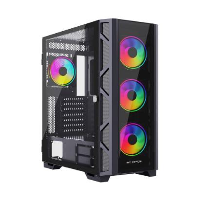 Ohišje BIT FORCE GIANT ARGB-TG4, E-ATX, RGB, črno, window, bez napajalnika