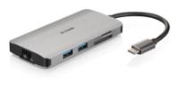 Docking station D-LINK DUB-M810, USB-C na 3x USB 3.0, 1x USB-C, HDMI, LAN, SD čitač kartica, za laptop