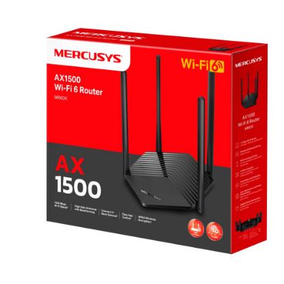 Router MERCUSYS MR60X, AX1500, Wi-Fi 6, 3x 10/100/1000 LAN, 4 antene, bežični
