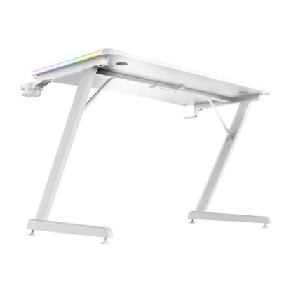 Gaming miza TRUST GXT 709W Luminus, RGB, beli