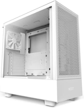 Ohišje NZXT H5 Flow, MIDI, ATX, USB 3.2, USB-C, belo, bez napajalnika