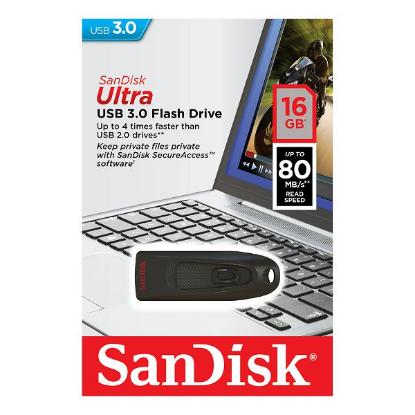 Memorija USB 3.0 FLASH DRIVE, 16GB, SANDISK Ultra, SDCZ48-016G-U46