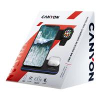 Bežični punjač CANYON WS-303, 3u1, 15W, za Apple, crni