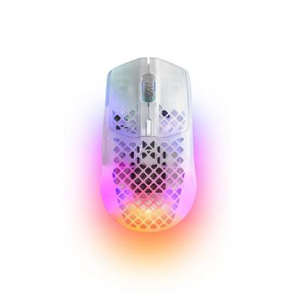 Miška STEELSERIES Aerox 3 Wireless, optički, bežični, RGB, 18000 CPI, beli, USB