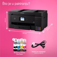Multifunkcijski Tiskalnik EPSON ITS L14150, Tiskalnik/scanner/copy/fax, Eco Tank, 4800 dpi, USB, LAN, WiFi