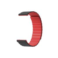 Zamjenski remen KOSPET, 22mm, silikonski, magnetni, crno-crveni