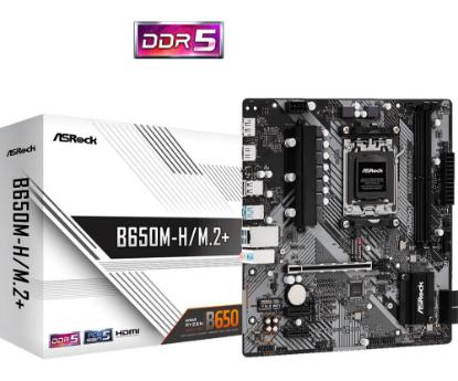 Matična plošća ASROCK B650M-H/M.2+, AMD B650, DDR5, ATX, s. AM5