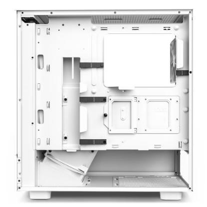 Ohišje NZXT H5 Flow, MIDI, ATX, USB 3.2, USB-C, belo, bez napajalnika