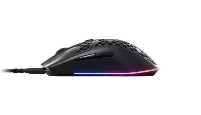 Miška STEELSERIES Aerox 3 2022 Edition, optički, RGB, 8500 CPI, mat črni, USB
