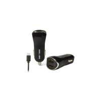 Auto punjač BELINE, 2xUSB-A + kabel USB-C, crni