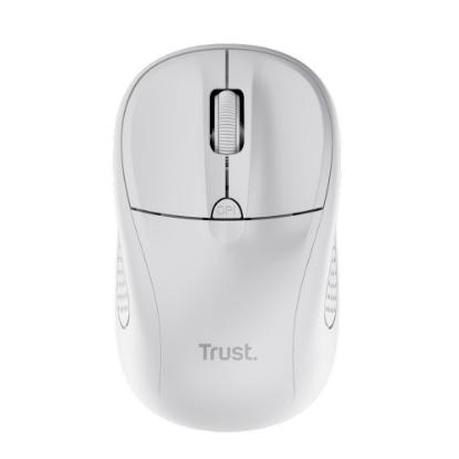 Miška TRUST Primo, optički, 1600dpi, bežični, USB, mat beli