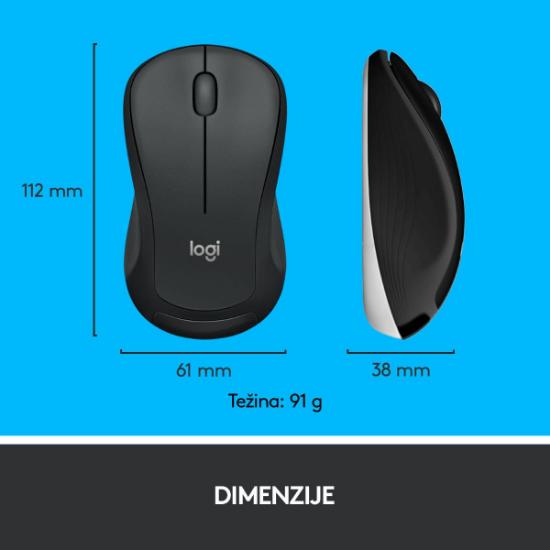 Tipkovnica + miška LOGITECH MK540 Advanced Combo, brezžična, črna, Unifying receiver USB