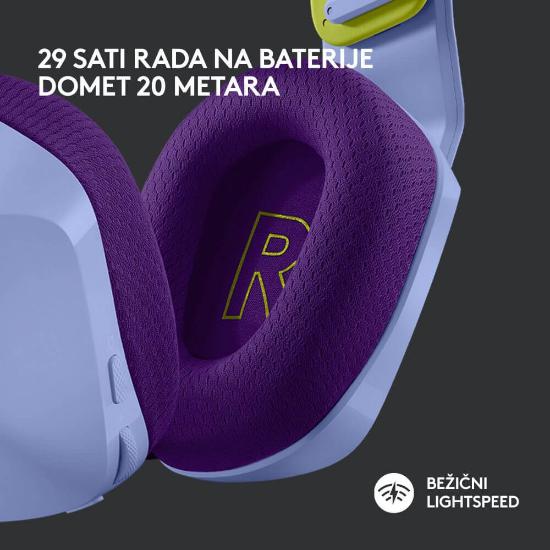 Slušalice LOGITECH Gaming G733 Lightspeed, RGB, bežične, lilac