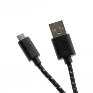 Kabel SBOX USB 2.0 (M) na micro USB (M), 1m, crni, pleteni