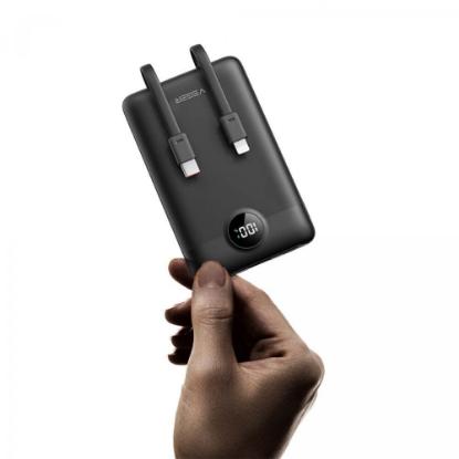 Mobilni USB punjač VEGER C11, 10000 mAh, USB-C, Lightning, crni