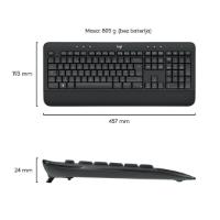 Tipkovnica + miška LOGITECH MK545 Advanced Combo, brezžična, črna, Unifying receiver USB