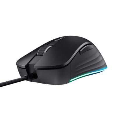 Miška TRUST GXT 924 Ybar+, RGB, optički, 25600dpi, črni