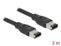 Kabel DELOCK, FireWire 6-pin (M) na 6-pin (M), 3m