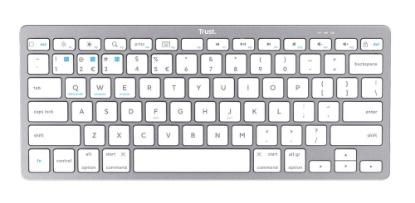 Tipkovnica TRUST Basics, bluetooth, US layout, srebrna