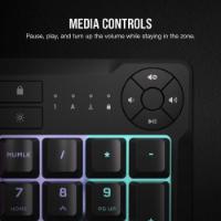 Tipkovnica CORSAIR K55 Core RGB, US Layout, USB, črna