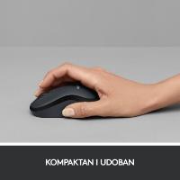 Miška LOGITECH M220 Silent, optički, bežični, črni, USB