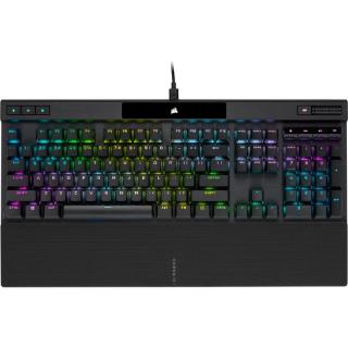 Tipkovnica CORSAIR K70 RGB PRO, optičko-mehanička, Corsair OPX, US Layout, USB, črna