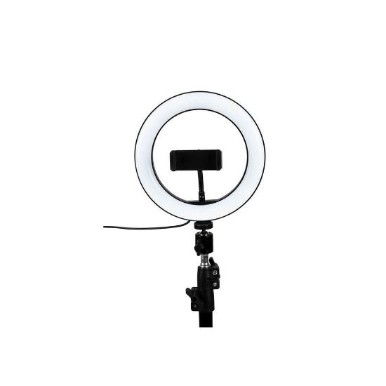 Stativ GRUNDIG Selfie Ring Light on Tripod, sa svjetlosnim prstenom, 80 LED dioda, do 210cm, crni