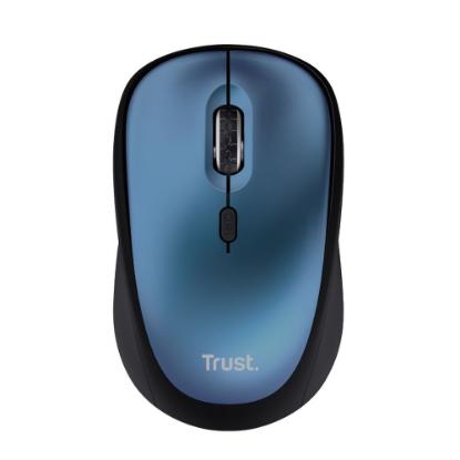 Miška TRUST Yvi+ Silent Wireless Mouse, optički, 1600dpi, bežični, USB, modri
