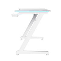 Gaming miza TRUST GXT 709W Luminus, RGB, beli