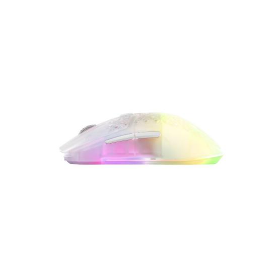 Miška STEELSERIES Aerox 3 Wireless, optički, bežični, RGB, 18000 CPI, beli, USB