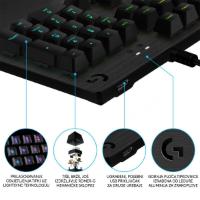 Tipkovnica LOGITECH Gaming G512 Carbon, RGB, mehanička, GX Brown Tactile, US layout, črna