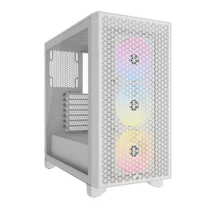 Ohišje CORSAIR 3000D Airflow, RGB, window, MIDI, ATX, belo, bez napajalnika
