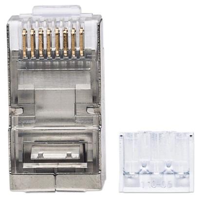 STP konektor INTELLINET CAT6A, RJ45, modularni Pro Line, trostruki zupčasti terminal - 50 komada